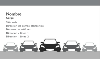 Automovilismo y transporte Tarjeta Profesional 185