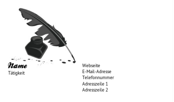 Unterhaltung, Kunst & Musik Visitenkarte 572