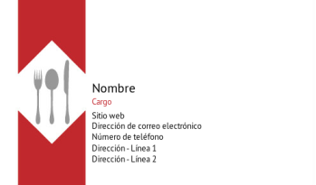 Alimentos, bebidas y restaurantes Tarjeta Profesional 166