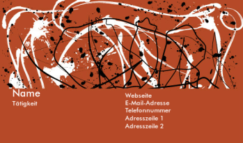 Unterhaltung, Kunst & Musik Visitenkarte 1143