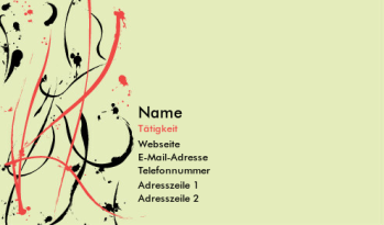 Unterhaltung, Kunst & Musik Visitenkarte 514