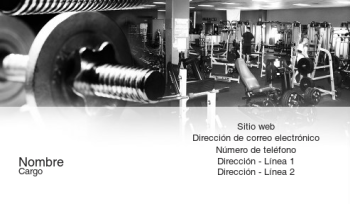 Deportes y fitness Tarjeta Profesional 1028