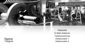 Sport & Fitness Visitenkarte 1028