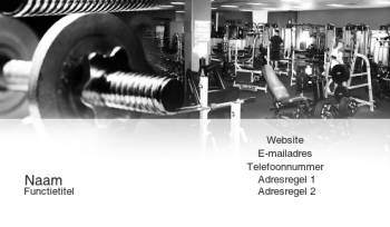 Sport en fitness Visitekaartje 1028