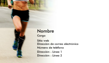 Deportes y fitness Tarjeta Profesional 789