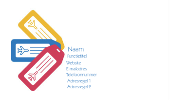 Reizen en gastvriendelijkheid Visitekaartje 929