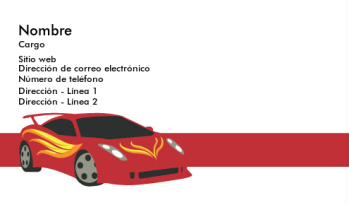 Automovilismo y transporte Tarjeta Profesional 1161