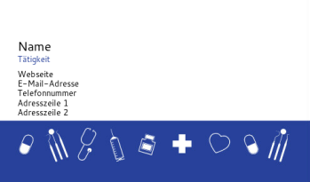 Gesundheitswesen & öffentliche Sicherheit Visitenkarte 170