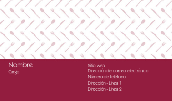 Alimentos, bebidas y restaurantes Tarjeta Profesional 202