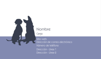 Animales y mascotas Tarjeta Profesional 731