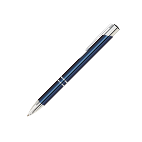 Metal Laser-Engraved Pens - Navy Glossy