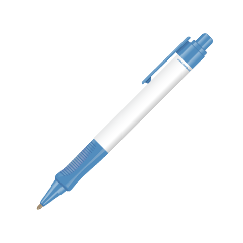 Stylos antimicrobiens ergonomiques - Bleu clair