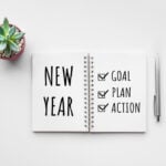 Notebook with New Years plan