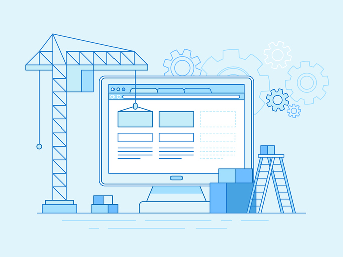 animated image of building a website